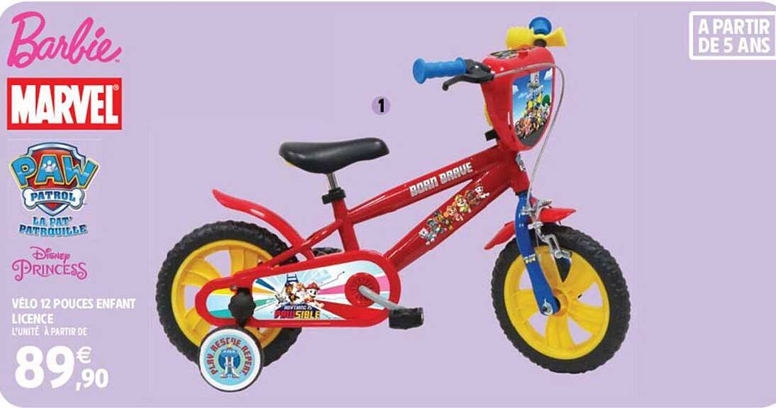 vélo 12 pouces enfant licence