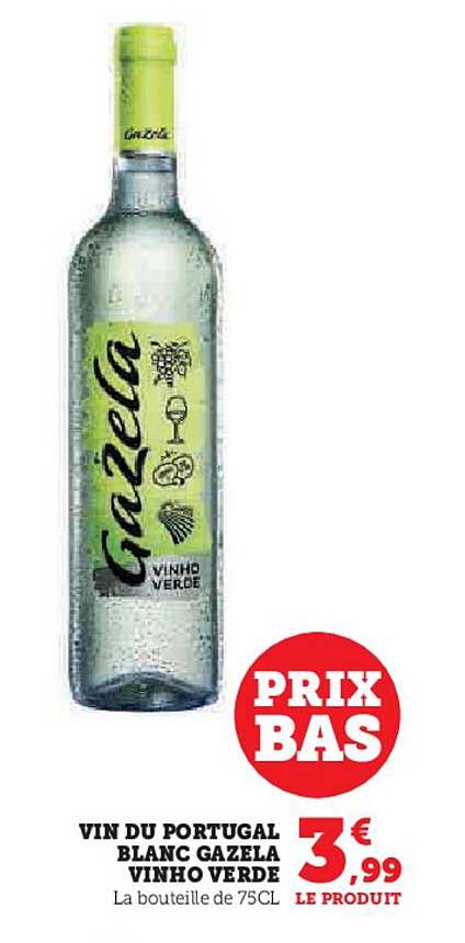 vin du portugal blanc gazela vinho verde