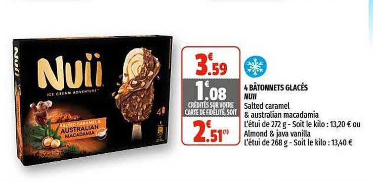 4 Bâtonnets Glacés Nuii