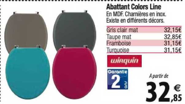abattant colors line wirquin