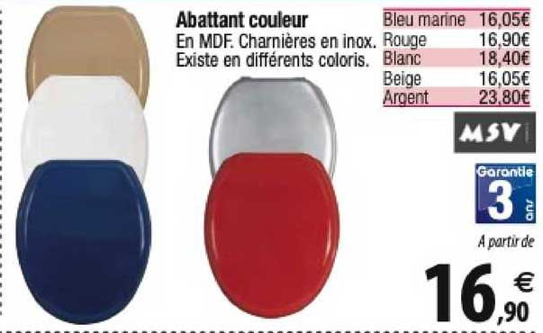 Abattant Couleur