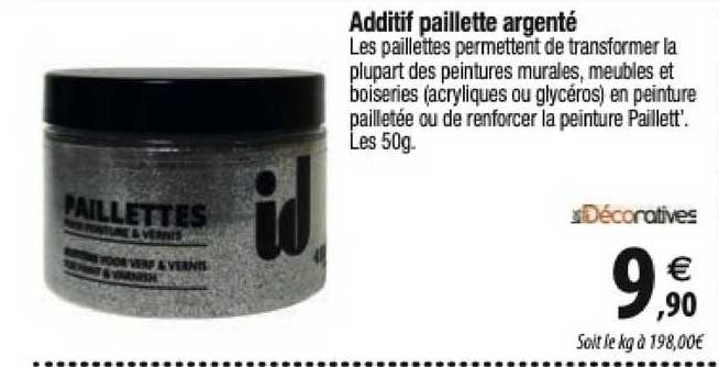 additif paillette argenté
