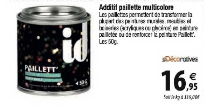 additif paillette multicolore