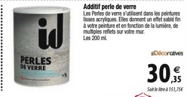 additif perle de verre