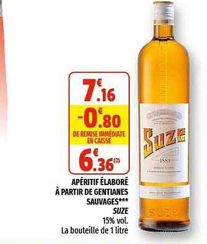 Apéritif élaboré à Partir De Gentianes Sauvages Suze