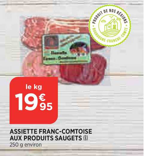 assiette franc-comtoise aux produits saugets