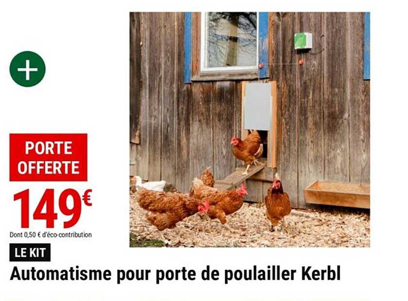 automatisme pour porte de poulailler kerbl
