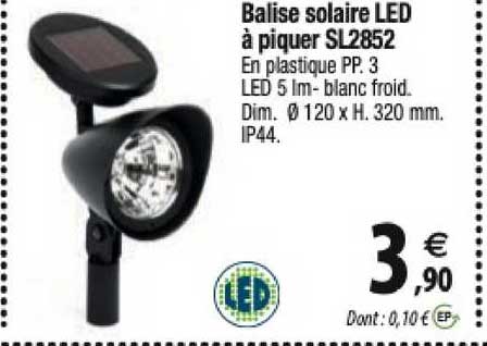 balise solaire led à piquer sl2852