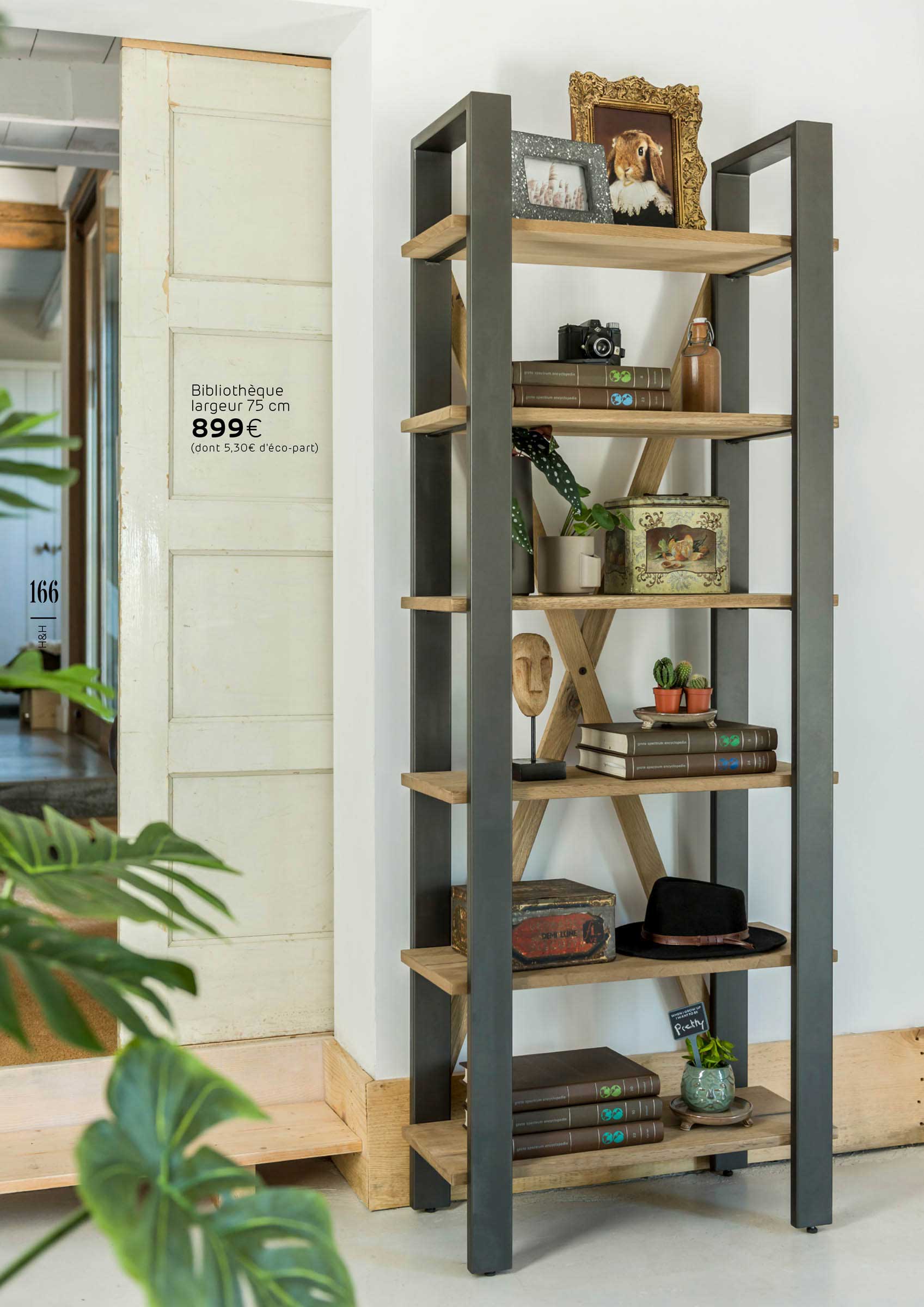 bibliothèque largeur 75 cm