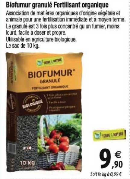 biofumur granulé fertilisant organique