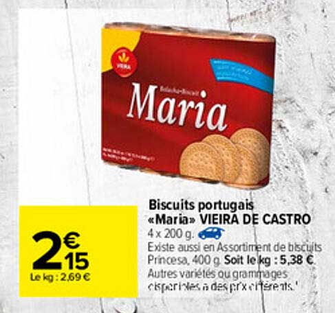 biscuits portugais «maria» vieira de castro