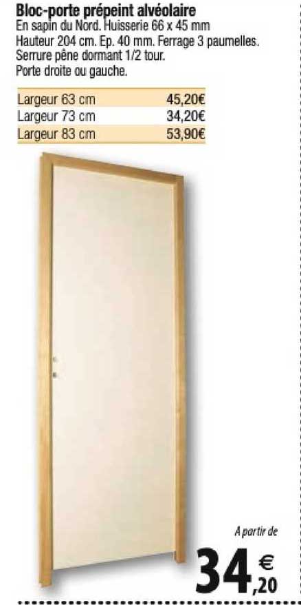 bloc-porte prépeint alvéolaire