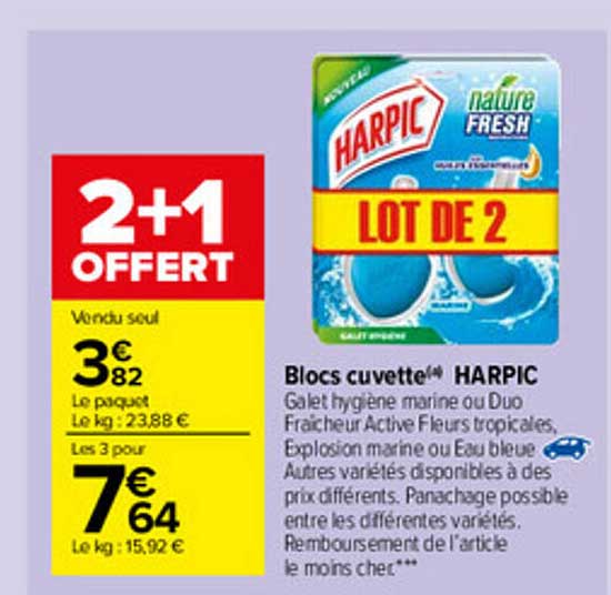 blocs cuvette harpic