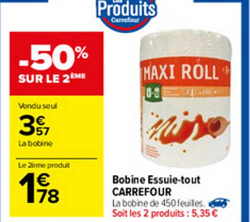 bobine essuie-tout carrefour