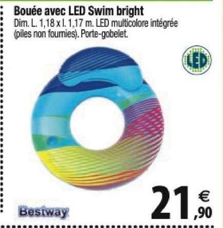 bouée avec led swim bright bestway