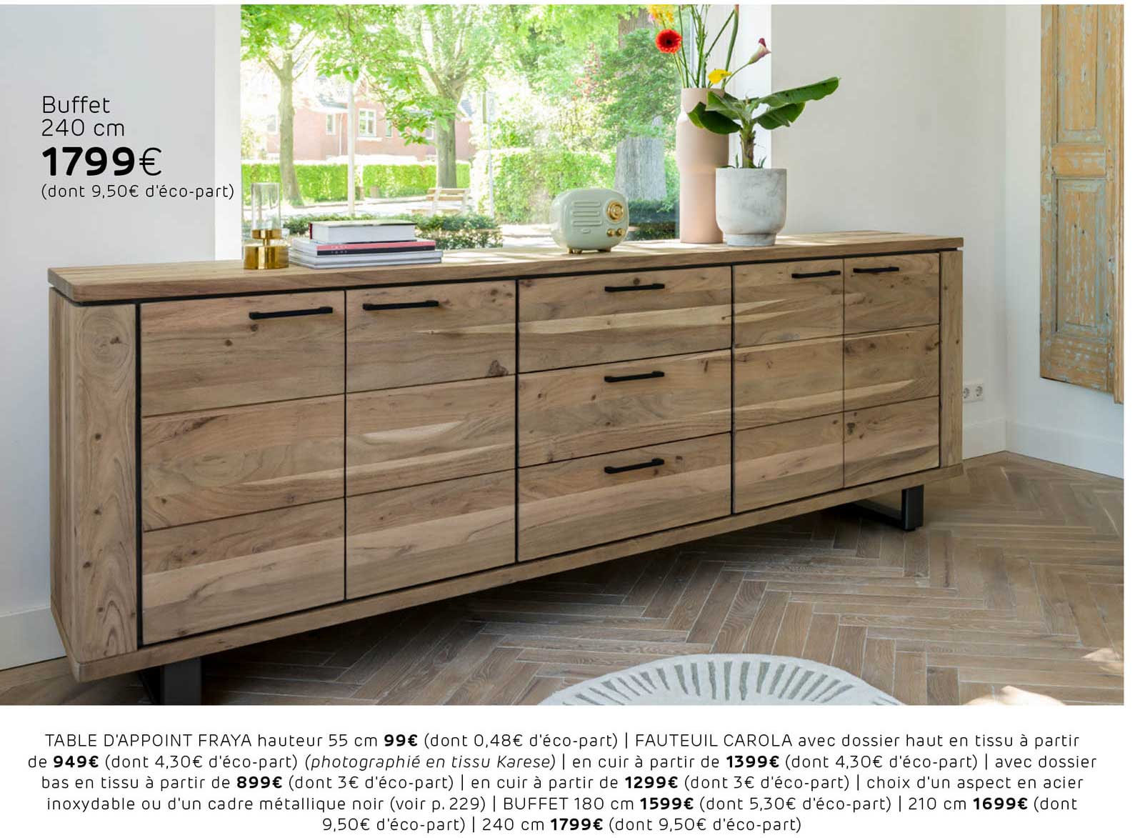 Buffet 240 Cm, Table D'appoint Fraya