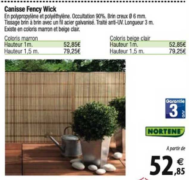 canisse fency wick nortène