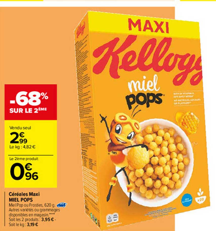céréales maxi miel pops