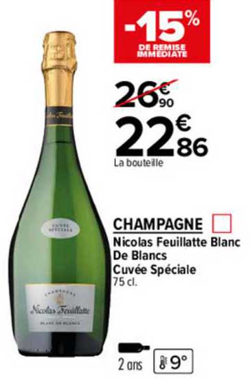 champagne nicolas feuillatte blanc de blancs cuvée spéciale