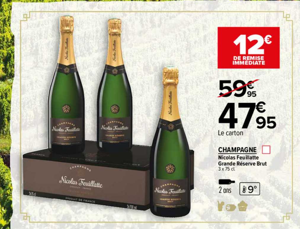 champagne nicolas feuillatte  grande réserve brut