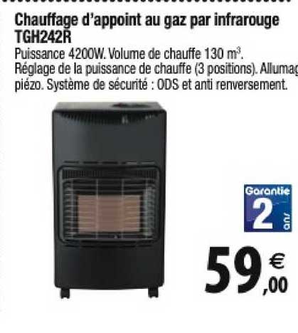 chauffage d'appoint au gaz par infrarouge tgh242r