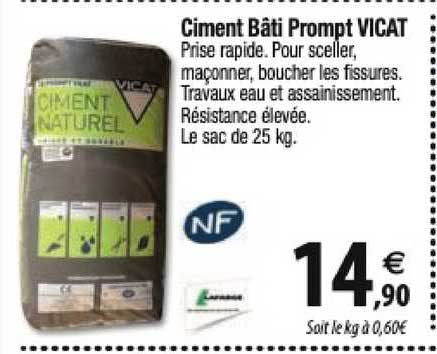 ciment bâti prompt vicat