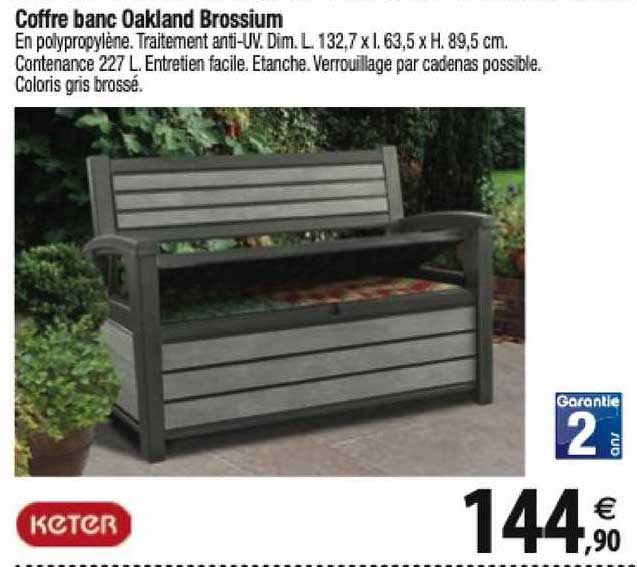 coffre banc oakland brossium keter