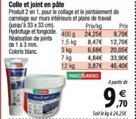 Colle Et Joint En Pâte
