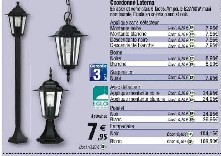 coordonné laterna eglo