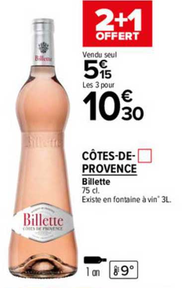 côtes-de-provence billette
