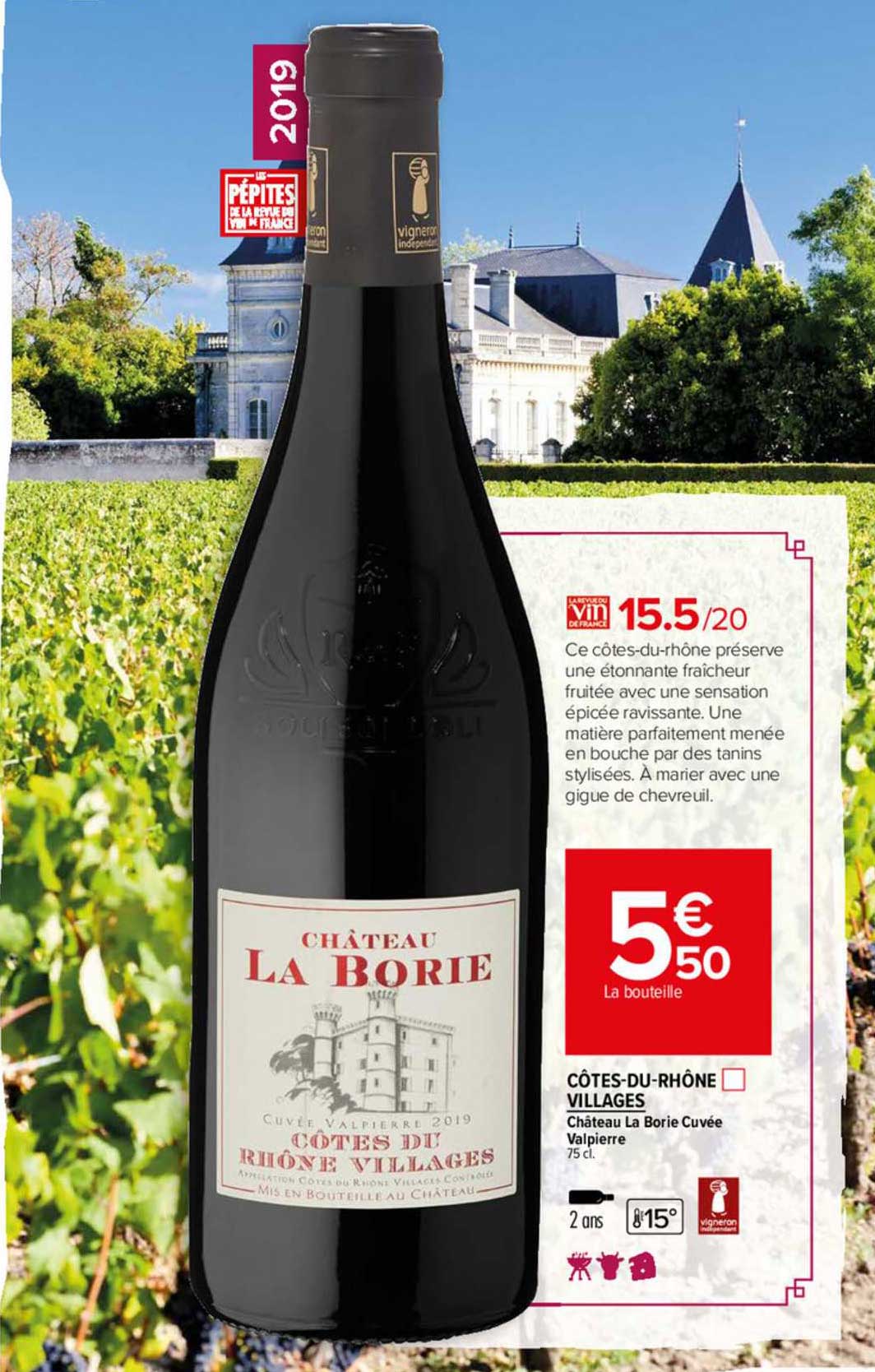 côtes-du-rhône villages château la borie cuvée valpierre