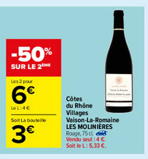 côtes du rhône villages vaison-la-romaine les molinières