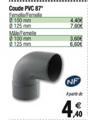 coude pvc 87°