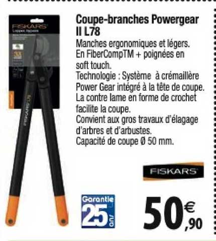 coupe-branches powergear ii l 78 fiskars