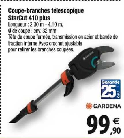 coupe-branches télescopique starcut 410 plus gardena