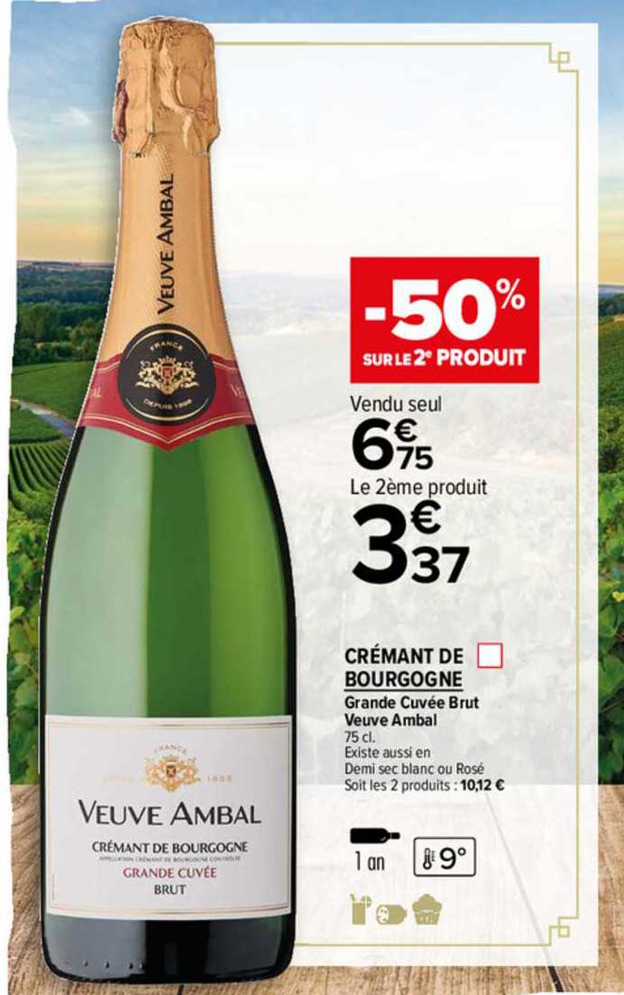 crémant de bourgogne grande cuvée brut veuve ambal