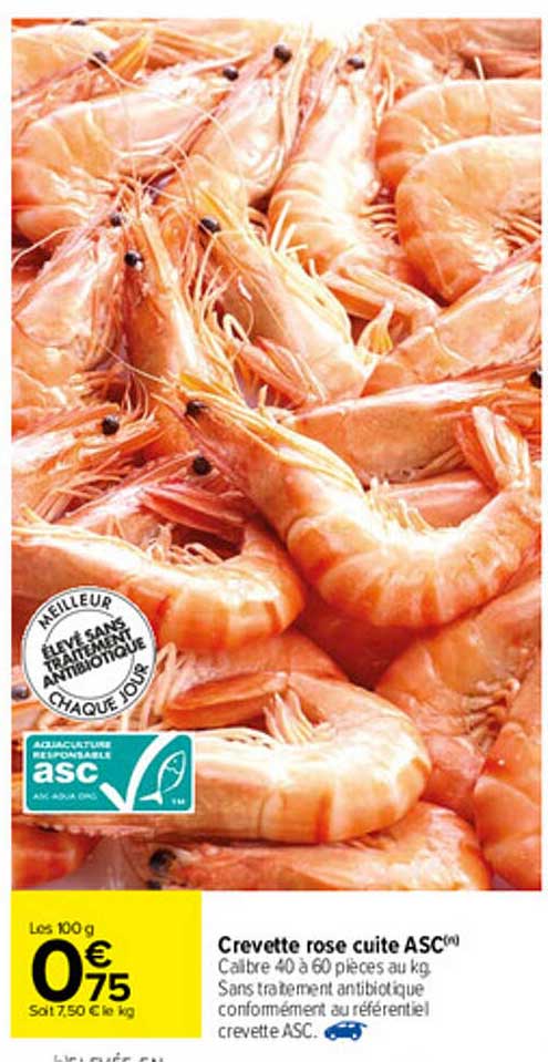 Crevette Rose Cuite Asc