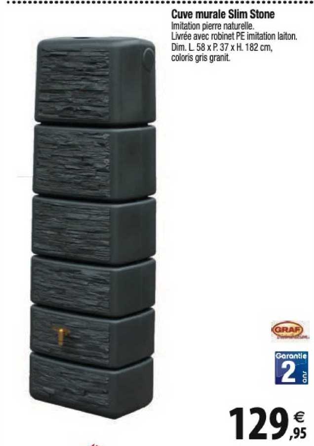 Cuve Murale Slim Stone Graf