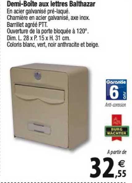 demi-boîte aux lettres balthazar