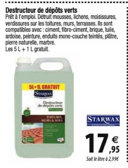 destructeur de dépôts verts starwax