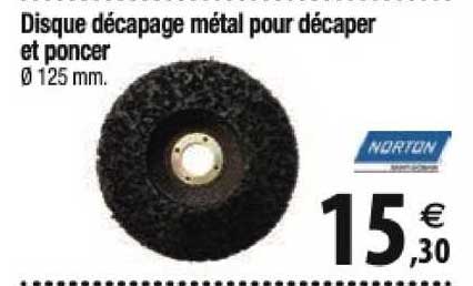 disque décapage métal pour décaper et poncer norton