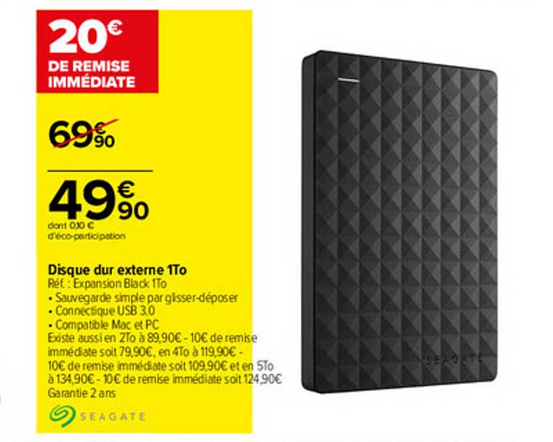 disque dur externe 1to seagate
