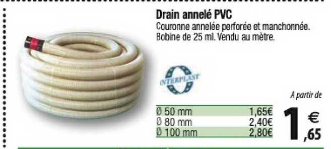 drain annelé pvc