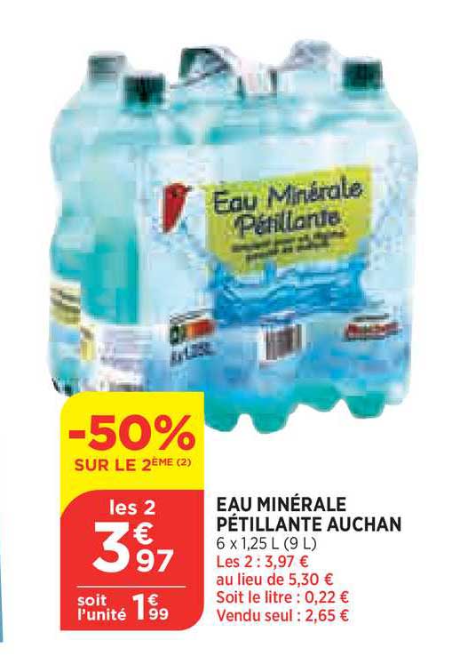 Eau Minérale Pétillante Auchan
