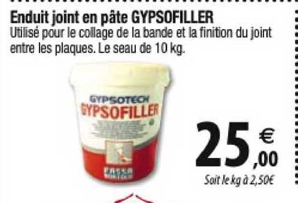 enduit joint en pâte gypsofiller gypsotech
