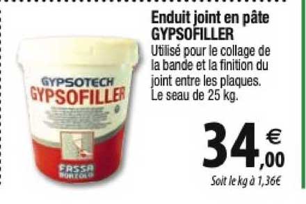 enduit joint en pâte gypsofiller gypsotech