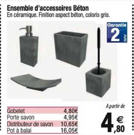 ensemble d'accessoires béton