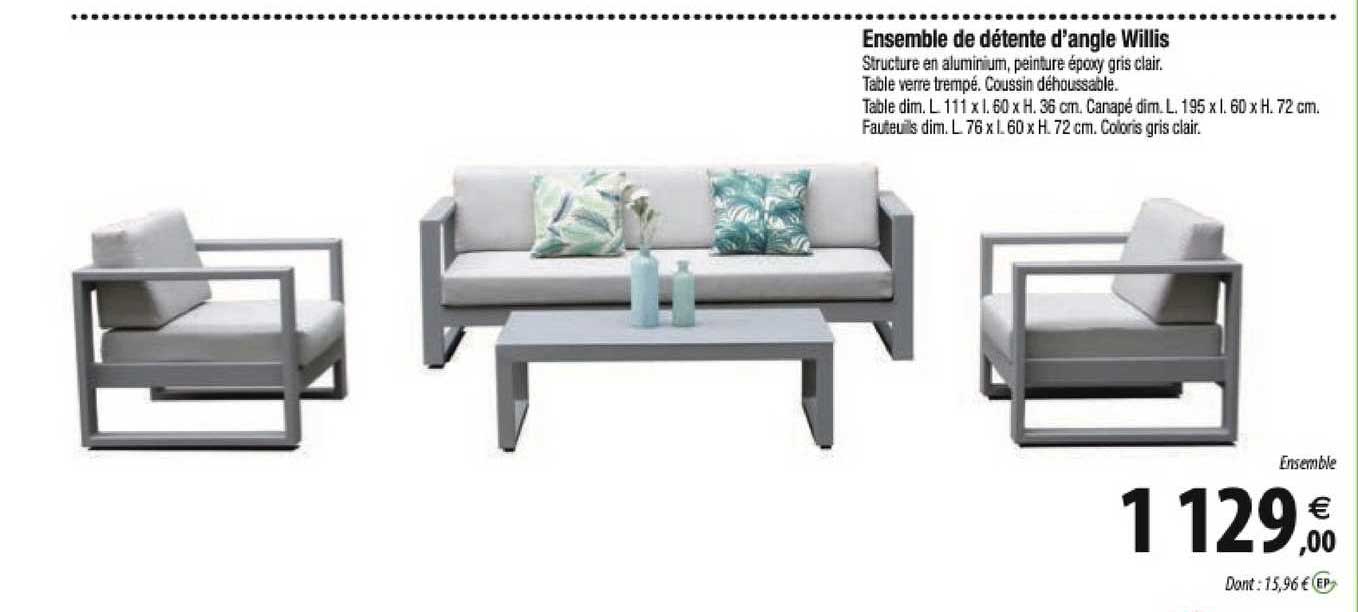 ensemble de détente d'angle willis