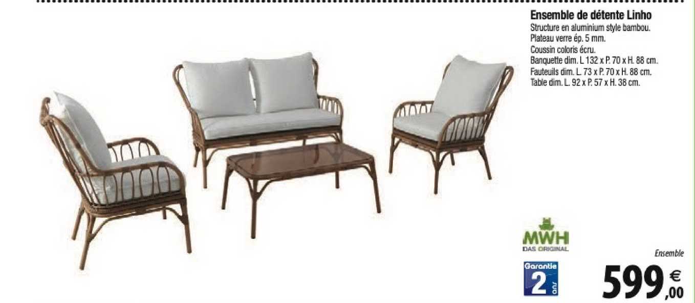 ensemble de détente linho