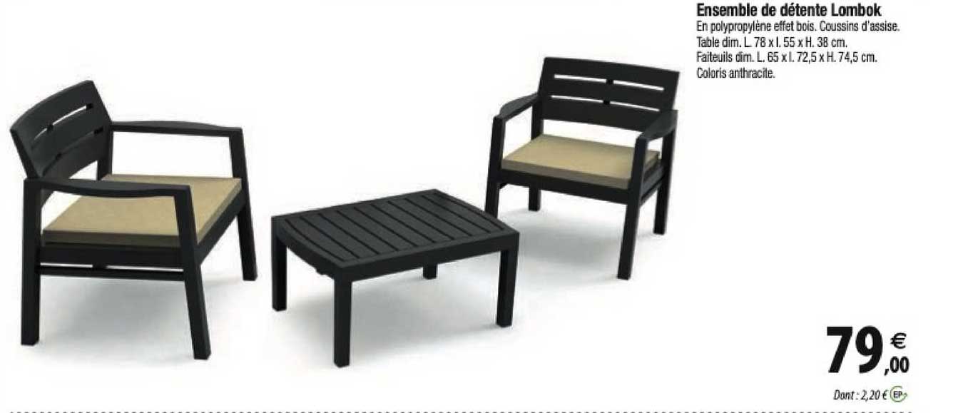 Ensemble De Détente Lombok